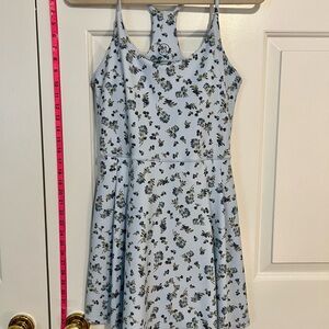 SAGE Athletic Dress – Blue Floral Tennis/Golf Dress with Built-In Bra & Shorts